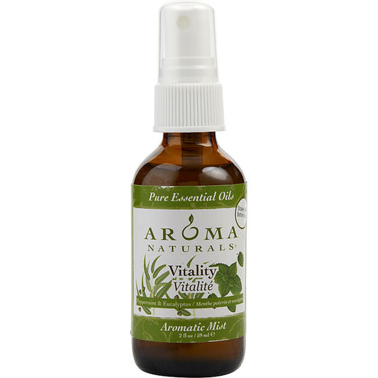 VITALITY AROMATHERAPY by Vitality Aromatherapy AROMATIC MIST SPRAY 2 OZ. USES THE ESSENTIAL OILS OF PEPPERMINT & EUCALYPTUS TO CREATE A FRAGRANCE THAT IS STIMULATING AND REVITALIZING. Unisex