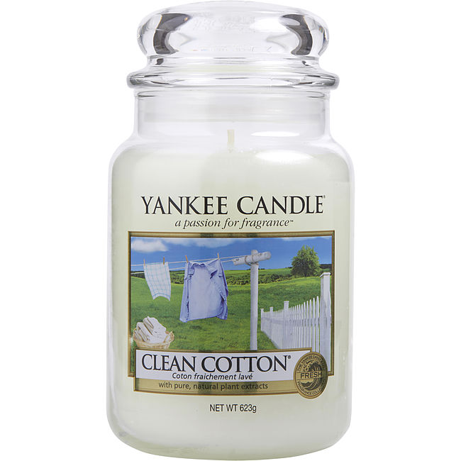 YANKEE CANDLE by Yankee Candle CLEAN COTTON SCENTED LARGE JAR 22 OZ Unisex