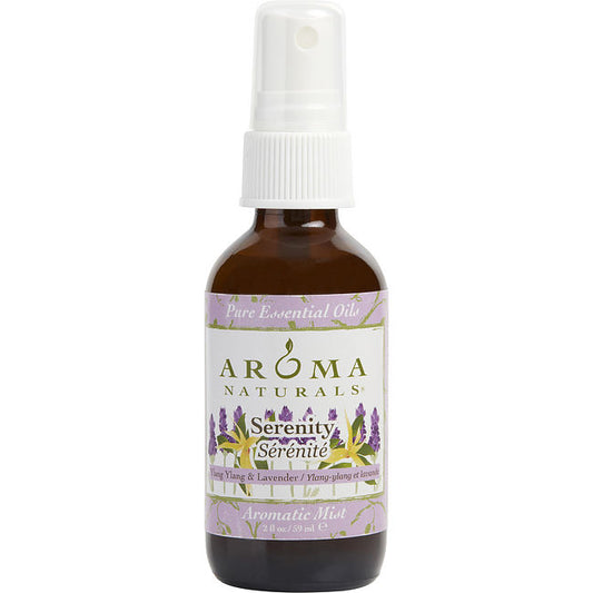 SERENITY AROMATHERAPY by Serenity Aromatherapy AROMATIC MIST SPRAY 2 OZ. COMBINES THE ESSENTIAL OILS OF LAVENDER AND YLANG YLANG TO ENHANCE INNER BALANCE AND WELL-BEING. Unisex