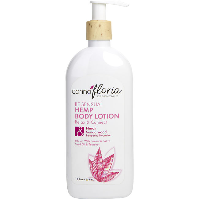 Cannafloria by Cannafloria BE SENSUAL HEMP BODY LOTION 12 OZ BLEND OF NEROLI & SANDALWOOD Unisex