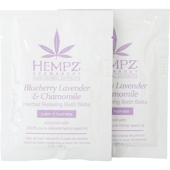 HEMPZ by Hempz AROMABODY BLUEBERRY LAVENDER & CHAMOMILE HERBAL RELAXING BATH SALTS 1 OZ (2 PER BOX) Unisex