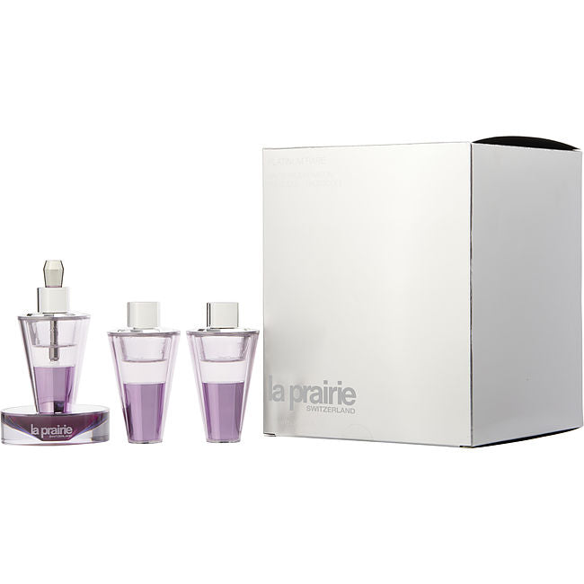 La Prairie by La Prairie Platinum Rare Haute-Rejuvenation Protocol: Vials 3 x 8ml + Dispenser + Catalyst Bottle + Stand --6pcs For Women