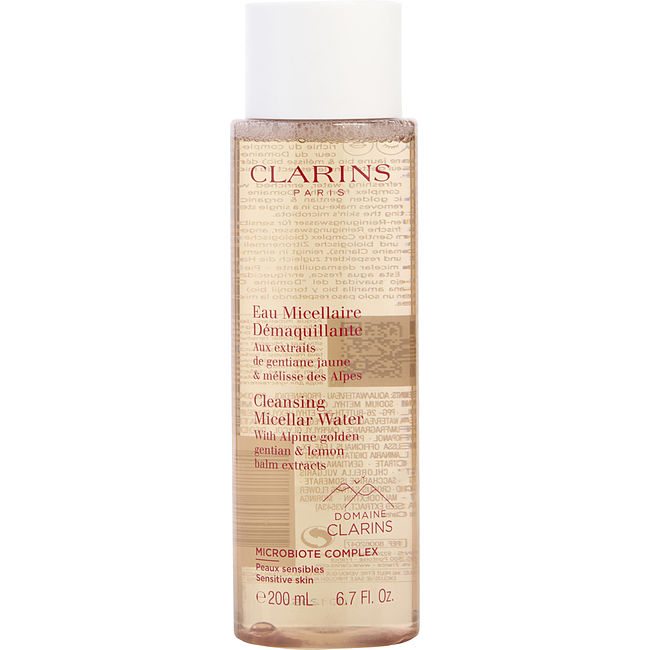 Clarins by Clarins Cleansing Micellar Water with Alpine Golden Gentian & Lemon Balm Extracts - Sensitive Skin  --200ml/6.7oz For Women