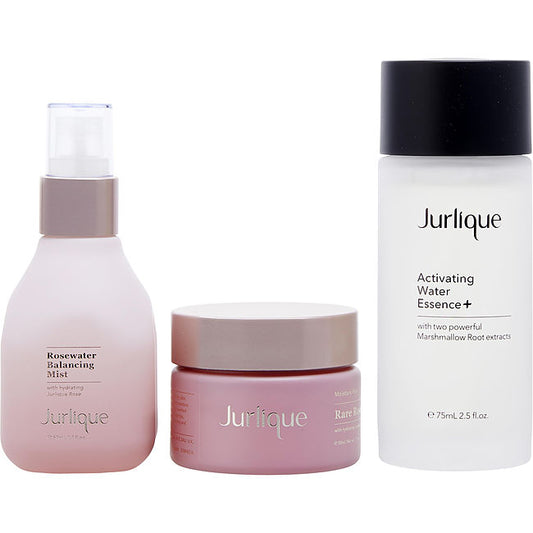 Jurlique by Jurlique Essential Face Trio: Activating Water Essence+ 75ml + Rare Rose Cream 50ml + Rosewater Balancing Mist 50ml --3pcs For Women