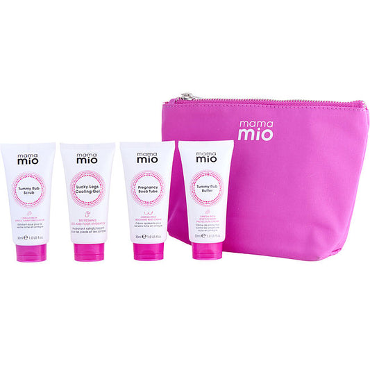 Mama Mio by Mama Mio Pregnancy Essentials Kit - Tummy Rub Butter + Lucky Legs Cooling Gel + Boob Tube Bust Cream + Tummy Rub Scrub --4x30ml/1oz For Women