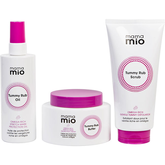 Mama Mio by Mama Mio Tummy Rub Routine - Tummy Rub Butter 120ml + Tummy Rub Oil 120ml + Tummy Rub Scrub 180ml --3pcs For Women