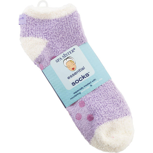 SPA ACCESSORIES by Spa Accessories SPA SISTER ESSENTIAL MOIST SOCKS WITH JOJOBA & LAVENDER OILS (PURPLE) For Women